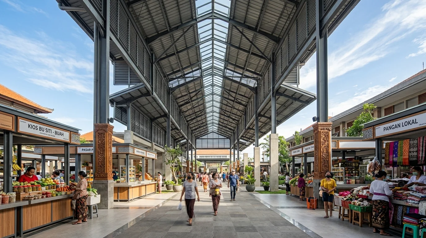 Dokumentasi proyek Pembangunan Pasar Poh Gading Denpasar Utara